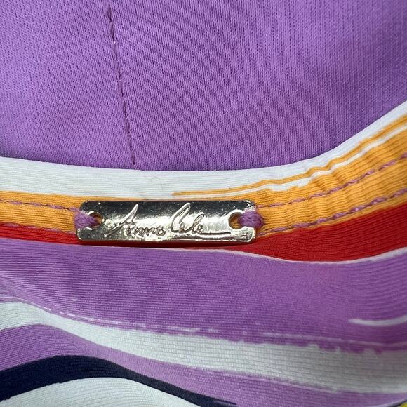 Anne Cole Swimsuit Womens 8 Rainbow Stripe One Piece Adjustable Flattering UPF50 - Picture 11 of 16